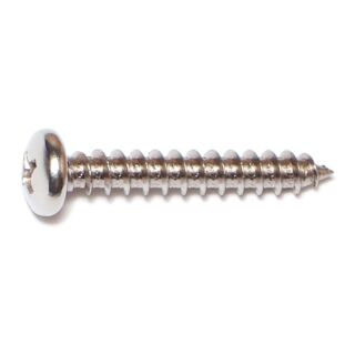 MIDWEST #10 x  1¼ in. 18-8 Stainless Steel  Phillips Pan Head Sheet Metal Screws, 45 Count