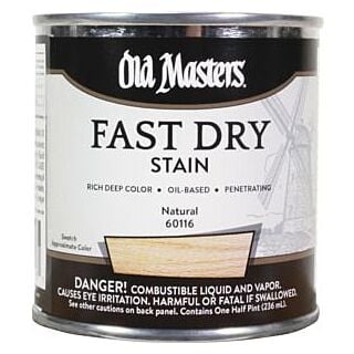 Old Masters Fast Dry, Interior Oil-Based Stain, Natural, 1/2 Pint