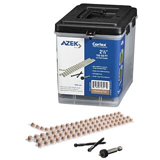 TimberTech® Cortex® for Advanced PVC, Screws with Collated Plugs, Weathered Teak™, 100 SF