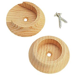 Waddell 410DP Closet Pole Socket, Hardwood