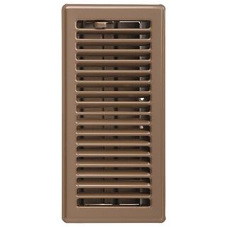 Imperial RG0148 Floor Register, 10 in W x 2-1/4 in H Duct Opening, Steel, Brown
