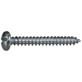 MIDWEST #10 x  1-1/2 in. Zinc Plated Steel Combo Phillips Pan Head Sheet Metal Screws, 50 Count