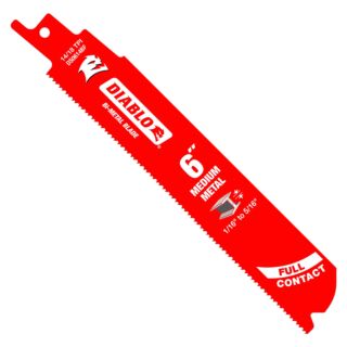Diablo 6 in. Bi-Metal Reciporcating Blade for Medium Metal Cutting, 5 Pack
