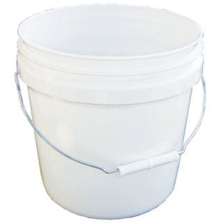 LEAKTITE Plastic Pail, 2 Gal, White