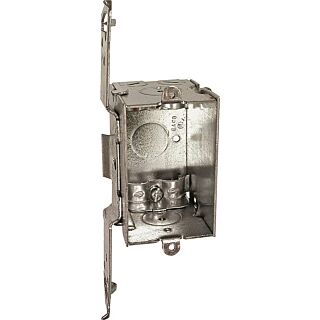 Raco 531 Switch Box, 1-Gang, Clamp Cable Entry, 7-Knockout, Bracket Mounting, Galvanized Steel