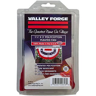 Valley Forge PMF Mini-Fan Flag, 1-1/2 ft W, 3 ft H, Poly Cotton