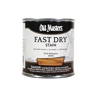 Old Masters Fast Dry, Interior Oil-Based Stain, Dark Mahogany, 1/2 Pint