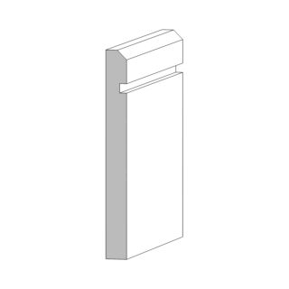 Metrie (M87) 9/16 in. x 5-1/2 in. x 16 ft. Contemporary Base Moulding, Primed Finger-Jointed Pine