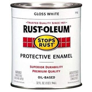 Rust-Oleum® Stops Rust®, Gloss Protective Enamel, White, Oil-Based, Quart