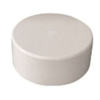 6 in. White PVC End Cap