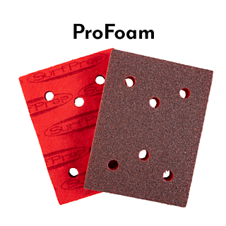 SurfPrep 3 in. x 4 in. ProFoam 5mm, 6-Hole Abrasive Pad, Very Fine Grit, 25-Pack