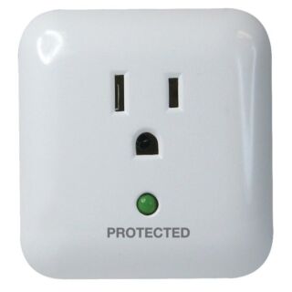 PowerZone OR802105 Surge Protector Power Strip, 125 V, 15 A, 1-Outlet, 900 J Energy, White