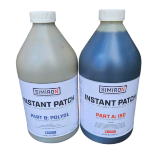 Simiron Instant Patch, 100% Solids Polyurea Pourable Crack Filler, 1 Gallon Kit