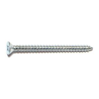 MIDWEST #10 x 2-1/2 in. Zinc Plated Steel Phillips Flat Head Sheet Metal Screws, 35 Count