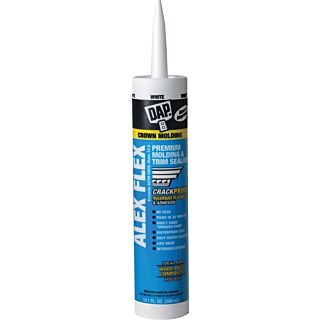 DAP® 18542 Alex Flex Premium Molding and Trim Acylic Latex Siliconized Sealant, White, 10.1 fl. oz.