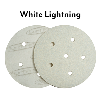 SurfPrep 5 in. Hook & Loop Multi-Hole White Lightning Paper Abrasive Disc, 80 Grit, 50-Pack