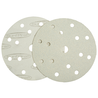 SurfPrep 6 in. Hook & Loop Multi-Hole White Lightning Paper Abrasive Disc, 80 Grit, 50-Pack