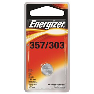 Energizer 357BPZ Coin Cell Battery, 357 Battery, Silver Oxide, 1.5 V Battery