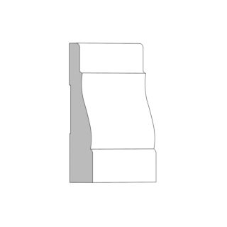Metrie (M41) 11/16 in. x 3-1/2 in. x 16 ft. Colonial Casing, Primed Finger-Jointed Pine