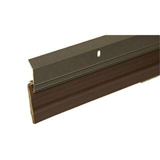 Randall Economy Grade Vinyl & Aluminum Door Sweep, 3 ft. - Brown