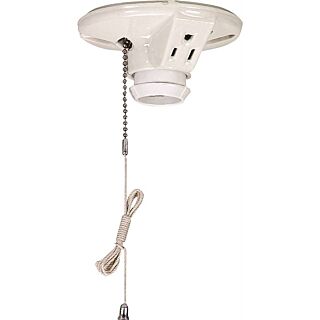 Eaton Wiring Devices Lamp Holder, 15 Amp, White