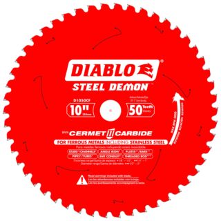 DIablo 10 in. x 50 Tooth Steel Demon Metal Cutting Saw Blade