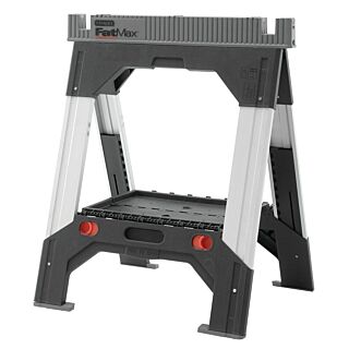 STANLEY FATMAX 011031S Adjustable Leg Sawhorse, 2500 lb Weight Capacity, Polypropylene