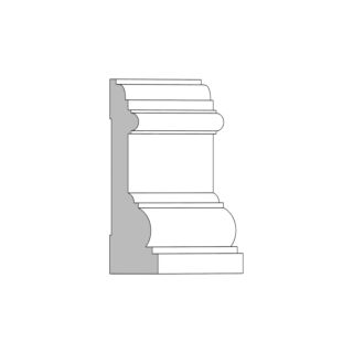 Millwork Design by Oxford (M31) 1-1/16 in. x 3-5/8 in. x 16 ft. Casing, Primed Finger-Jointed Pine
