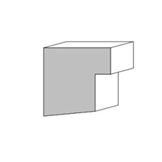 Metrie (M28) 1-1/16 in. x 1-1/16 in. x 16 ft. Contemporary Back Band Moulding, Primed Finger-Jointed Pine