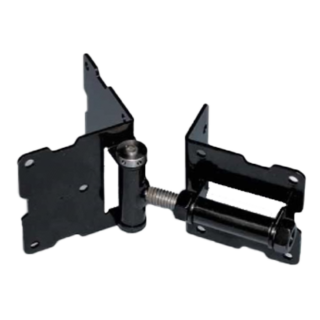Black SS Self Closing Hinges for Vinyl Fencing, Pair