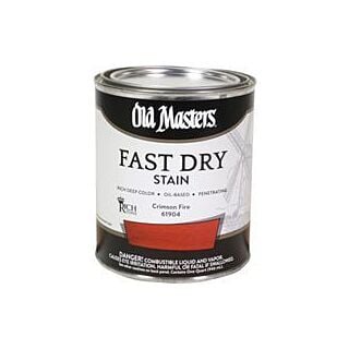 Old Masters Fast Dry, Interior Oil-Based Stain, Crimson Fire, Quart