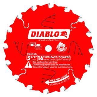 Diablo 5-3/8 in. x 16 Tooth Framing Trim Saw Blade