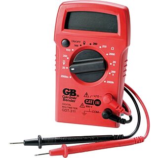 GB GDT-311 Multimeter, 500 VAC, 600 VDC, 2 MOhm, Digital, LCD Display, Functions: AC Voltage, DC Voltage, Resistance