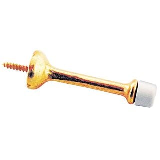 Schlage SP61A3 Door Stop, 7/8 in Dia Base, 3-3/16 in Projection, Aluminum, Brass