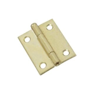 National Hardware N141-879 Narrow Hinge, 10 lb Weight Capacity, Steel, Brass