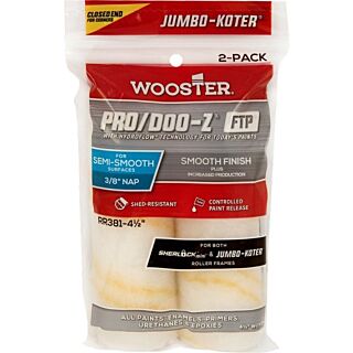 Wooster® RR381, 4-1/2 in. x 3/8 in. Pro/Doo-Z FTP® Closed-End Jumbo-Koter® Mini Roller, 2-Pack