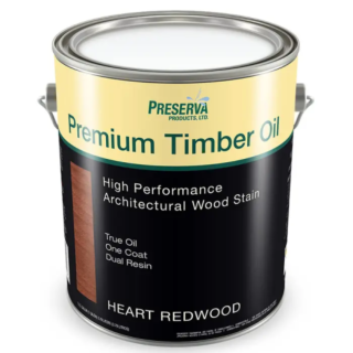 Preserva Premium Timber Oil, Exterior Oil-Based Wood Stain, Heart Redwood, Gallon