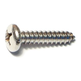 MIDWEST #12 x 1 in. 18-8 Stainless Steel Phillips Pan Head Sheet Metal Screws, 45 Count