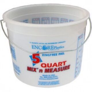 ENCORE Clear Mix' n Measure Container with handle, 5 Quart