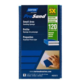 Norton ProSand Sanding Sponge, Small Area, 120 Grit