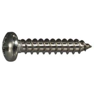 MIDWEST #6 x ¾ in. 18-8 Stainless Steel  Phillips Pan Head Sheet Metal Screws, 120 Count