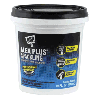 DAP® Alex Plus Spackling, White, Pint