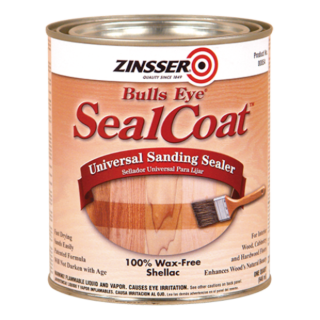 Zinsser Bulls Eye Seal Coat, Sanding Sealer, Clear, Quart