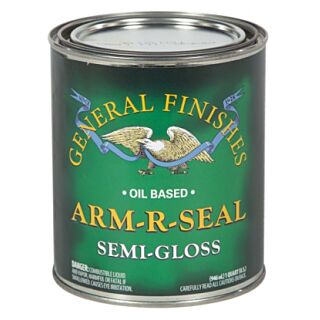General Finishes® ARM-R-SEAL, Interior Oil-Based Clear Topcoat, Semi-Gloss, Quart