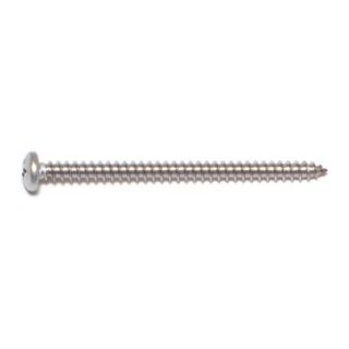 MIDWEST #6 x 2in. 18-8 Stainless Steel Phillips Pan Head Sheet Metal Screws, 51 Count