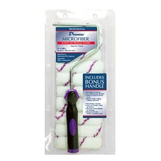 Premier Microfiber 4 in. x 3/8 in. Mini Roller Cover with Frame, 10-Pack