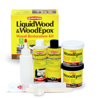 Abatron Wood Restoration Kit, LiquidWood & WoodEpox, 6 oz. Container Kit