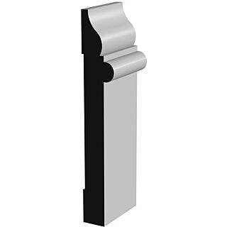 Millwork Design by Oxford AB203FJ, 1-1/16 in. x 6-1/2 in. Base Moulding, Primed Finger-Jointed Pine, 16 ft.