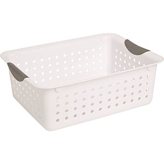 Sterilite Ultra 16248006 Storage Basket, 0.9 cu-ft Capacity, Plastic, White