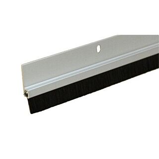 Randall Aluminum Door Sweep with Brush for up to 1 in. Gap, 3 ft., Mill